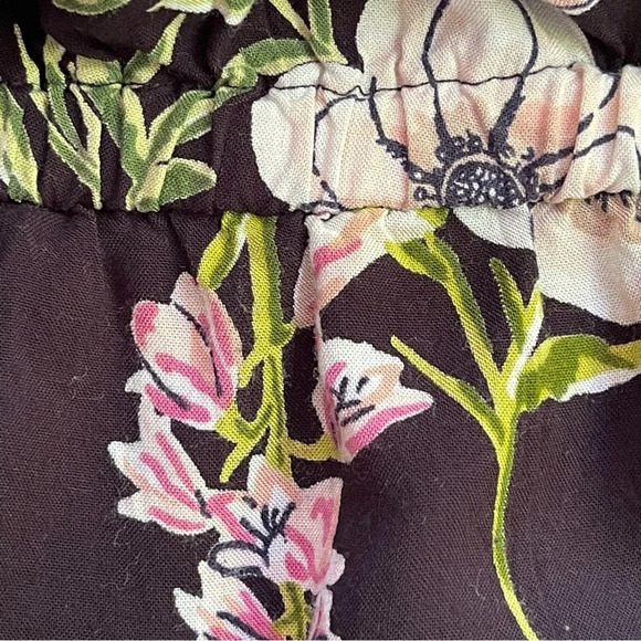 Angie halter backless romper floral print elastic waist black size 1X - Picture 9 of 9